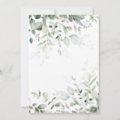 Haushaltsgeschlecht Neutrale Grünpflanzen Babydusc Einladung (Rückseite)