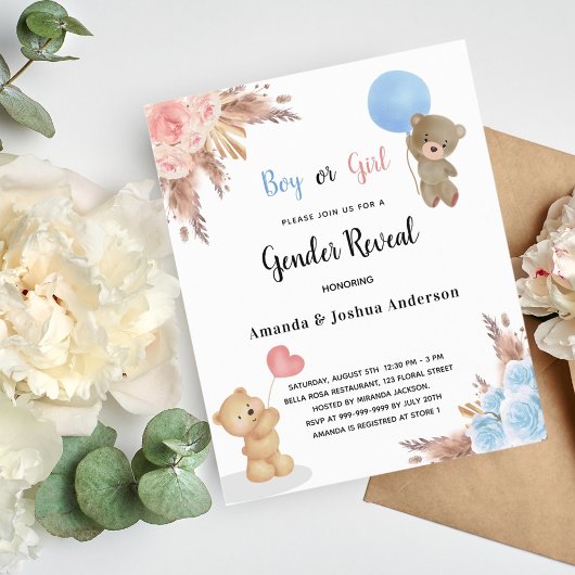 Haushaltsgeschlecht offenbart Pampas Teddy Bärenpa