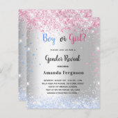 Haushaltsgeschlecht offenbart rosa blauen Glitzer (Vorne/Hinten)