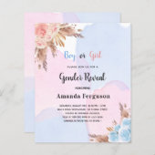 Haushaltsgeschlecht zeigt Pampasgras in Rosa (Vorne/Hinten)