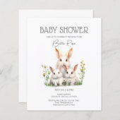 Haushaltsgeschlechtsneutrale Babydusche Einladung (Vorne/Hinten)