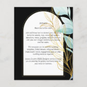 HAUSHALTSGLAS Gold Leaf Ampere und Hochzeit Flyer (Hinten)