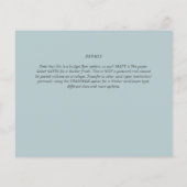 HAUSHALTSGlasseich Grüne einfarbige Hochzeit Flyer (Hinten)