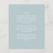 HAUSHALTSGlasseich Grüne einfarbige Hochzeit Flyer (Hinten)