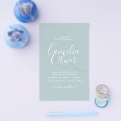 HAUSHALTSGlasseich Grüne einfarbige Hochzeit Flyer (Einzeln)