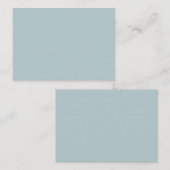 HAUSHALTSGlasseich Grüne einfarbige Hochzeit Visitenkarte (Vorne/Hinten)