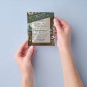 HAUSHALTSGlassgrün Eukalyptus-Blätter Hochzeit Flyer (Gruppe)