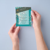 HAUSHALTSGlassgrün Eukalyptus-Blätter Hochzeit Flyer (Gruppe)