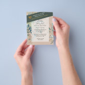 HAUSHALTSGlassgrün Eukalyptus-Blätter Hochzeit Flyer (Gruppe)