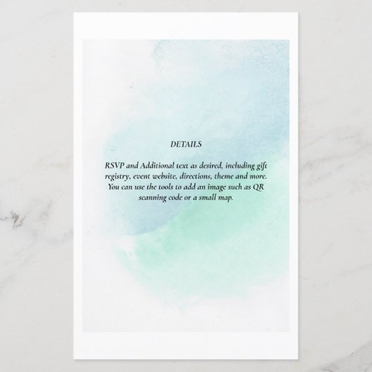 HAUSHALTSGlattglas Moderne Abstrakte Hochzeit (Rückseite)