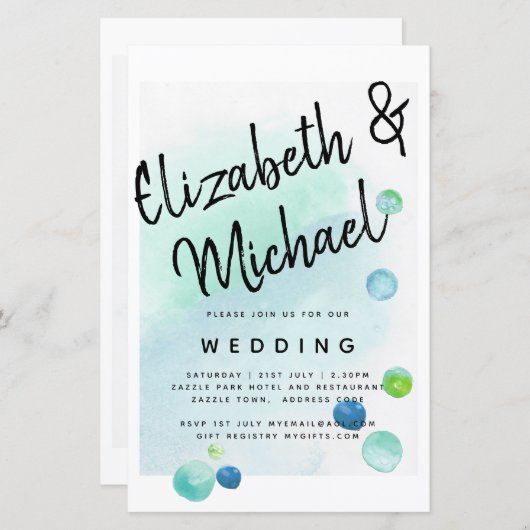 HAUSHALTSGlattglas Moderne Abstrakte Hochzeit (Vorne/Hinten)