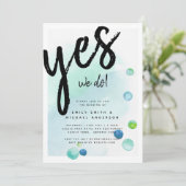 HAUSHALTSGlattglas Moderne Abstrakte Hochzeit Einladung (Stehend Vorderseite)