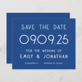 Haushaltsgroße Typografie Blue Wedding retten das 