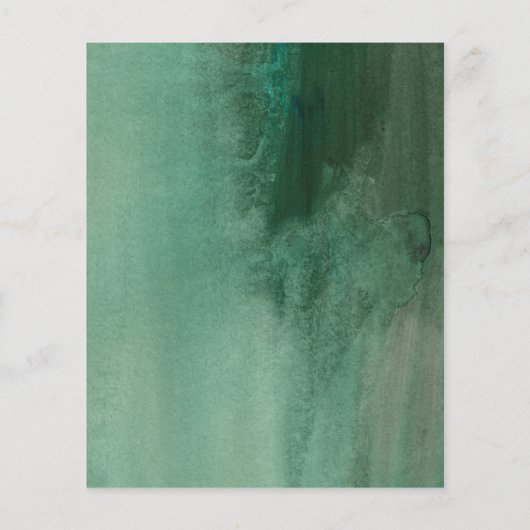 Haushaltsgrün Blumendusche Einladungen (Rückseite)