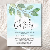 Haushaltsgrün Oh Baby Dusche Einladung