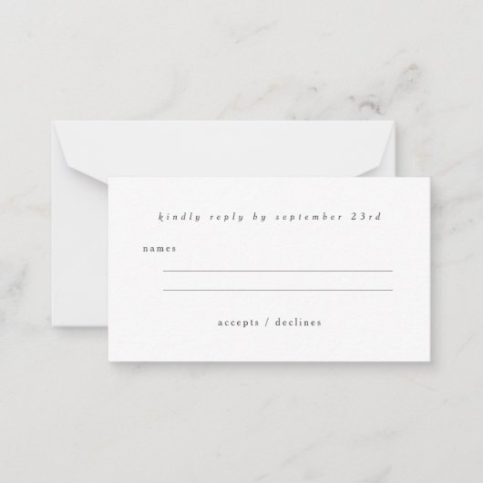 Haushaltsgrundsätze für Minimalistische Schwarz-we Mitteilungskarte (Vorderseite)