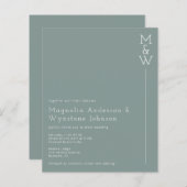 HAUSHALTSGRÜNE MODERNE ONgram-EINLADUNG (Vorne/Hinten)