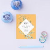 HAUSHALTSGRÜNE Modernes Thema Hochzeit einladen Flyer (Einzeln)