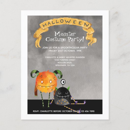 HAUSHALTSHalloween-Party Niedliche Monster (Vorderseite)