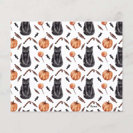 HAUSHALTSHalloween Spooktacular Schwarze Katze auf (Rückseite)