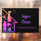 Haushaltshaubereinigung Fensteraufkleber (Blatt 2)