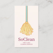 HaushaltshausHaushaltshilfe halten Gelber Mopp Visitenkarte (Vorderseite)