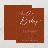 HaushaltsHello Baby Dusche Minimalistisch Kupfer N (Vorne/Hinten)