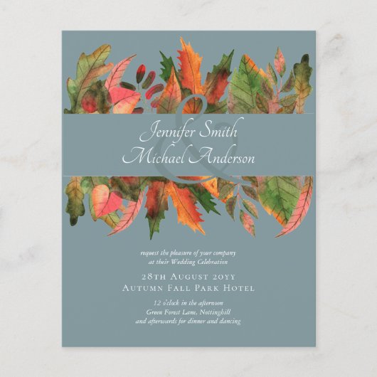 HAUSHALTSHerbstlaube Hochzeit Flyer (Vorne)