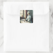 Haushaltshilfe, c.1880 quadratischer aufkleber (Tasche)