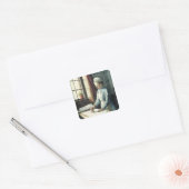 Haushaltshilfe, c.1880 quadratischer aufkleber (Umschlag)