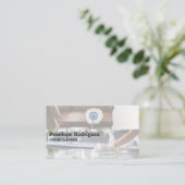 Haushaltshilfe für Fußböden und Reinigungsäulen Visitenkarte (Stehend Vorderseite)