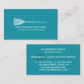 Haushaltshilfe Haushaltshilfe Einfach blaugrün nie Visitenkarte (Vorne/Hinten)