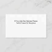 Haushaltshilfe Housekeeper Moderne Visitenkarten Visitenkarte (Rückseite)