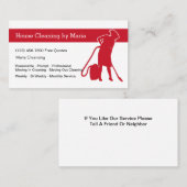 Haushaltshilfe Housekeeper Moderne Visitenkarten Visitenkarte (Vorne/Hinten)