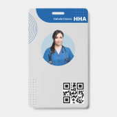Haushaltshilfe-ID-Ausweis Foto QR-Code Modern Ausweis (Rückseite)