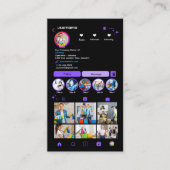 Haushaltshilfe Instagram Lila | QR für die Haushal Visitenkarte (Vorderseite)