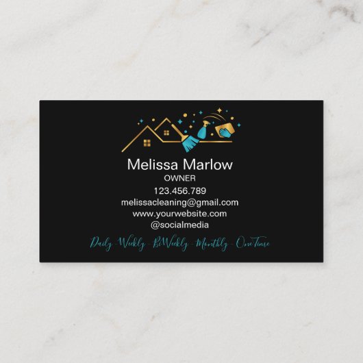 Haushaltshilfe Kommerzielle Reinigung Wohnraum Visitenkarte (Rückseite)