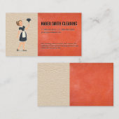 Haushaltshilfe | Lederuntergrund Visitenkarte (Vorne/Hinten)