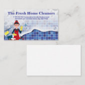 Haushaltshilfe mit ihren Reinigungstools | Seifend Visitenkarte (Vorne/Hinten)