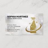 Haushaltshilfe | Mop und Broom | Sprühflasche Visitenkarte (Vorderseite)