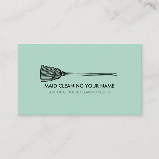 Haushaltshilfe Reinigung Häusekeeper, grünes Logo Visitenkarte (Vorderseite)