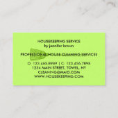 Haushaltshilfe Reinigung Haushaltshilfe Einfach Ne Visitenkarte (Rückseite)
