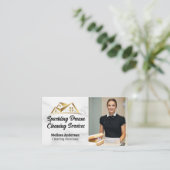 Haushaltshilfe Reinigung Hotelzimmer Visitenkarte (Stehend Vorderseite)