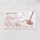 Haushaltshilfe Reinigungshaus Sparkling Rose Gold Visitenkarte (Rückseite)