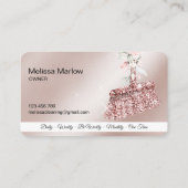 Haushaltshilfe Reinigungshaus Sparkling Rose Gold Visitenkarte (Rückseite)