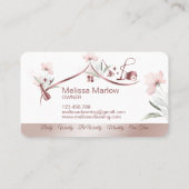 Haushaltshilfe Reinigungshaus Sparkling Rose Goldf Visitenkarte (Rückseite)