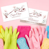 Haushaltshilfe Reinigungshaus Sparkling Rose Goldf Visitenkarte