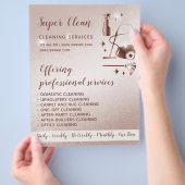 Haushaltshilfe ReinigungsHouse Sparkling Rose Gold Flyer (Hand)