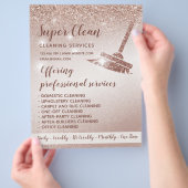 Haushaltshilfe ReinigungsHouse Sparkling Rose Gold Flyer (Hand)