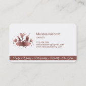 Haushaltshilfe ReinigungsHouse Sparkling Rose Gold Visitenkarte (Rückseite)